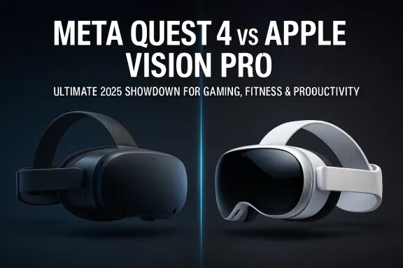 Meta Quest 4 vs Apple Vision Pro 2025: Gaming Fitness Review