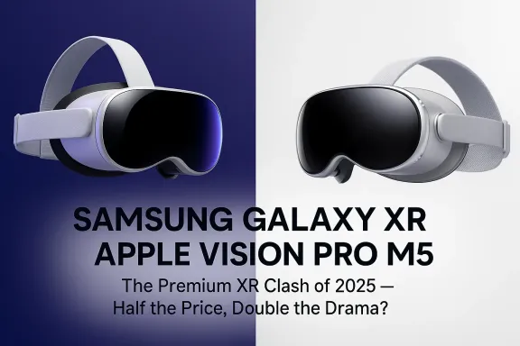 Galaxy XR vs Vision Pro M5 2025: Detailed Specs & Hands-On Battle