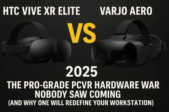 HTC Vive XR Elite vs Varjo Aero 2025: Insane PCVR Hardware Clash – Which Pro Beast Loads Enterprise Sims Without Melting?