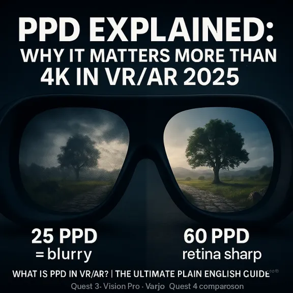 PPD Explained: Why It Matters More Than 4K in VR/AR 2025