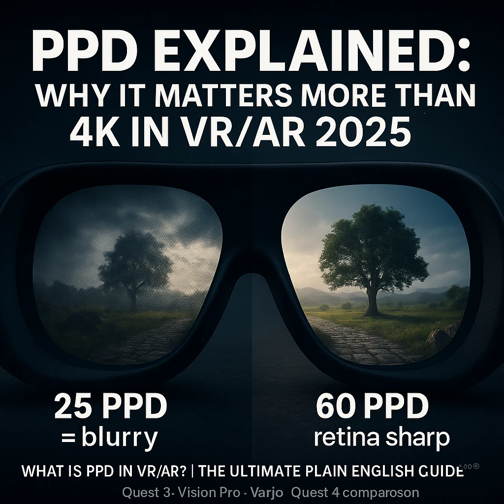 PPD Explained: Why It Matters More Than 4K in VR/AR 2025