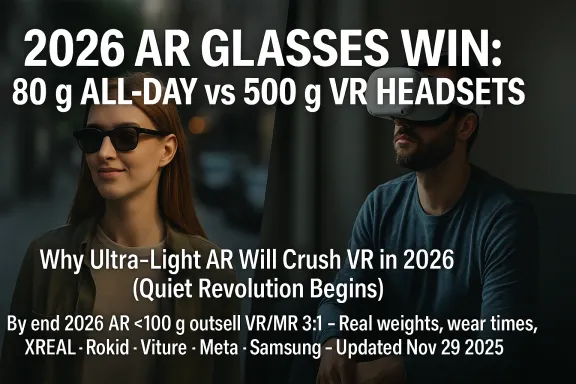 2026 AR Glasses Win: 80g All Day vs 500g Headsets Proof