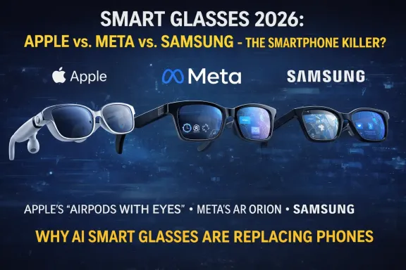 Smart Glasses 2026: Apple vs Meta vs Samsung - The Smartphone Killer?
